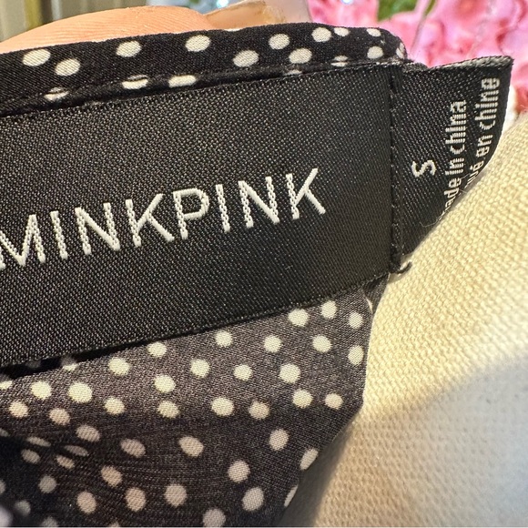 MINKPINK Black Peplum Long Sleeve Blouse - Picture 5 of 7